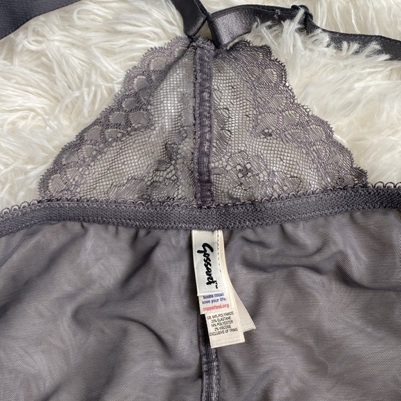 Gossard Superboost Lace Deep V Underwire Bralette.  Gray.  Size 38H.  NWOT. - Picture 3 of 5